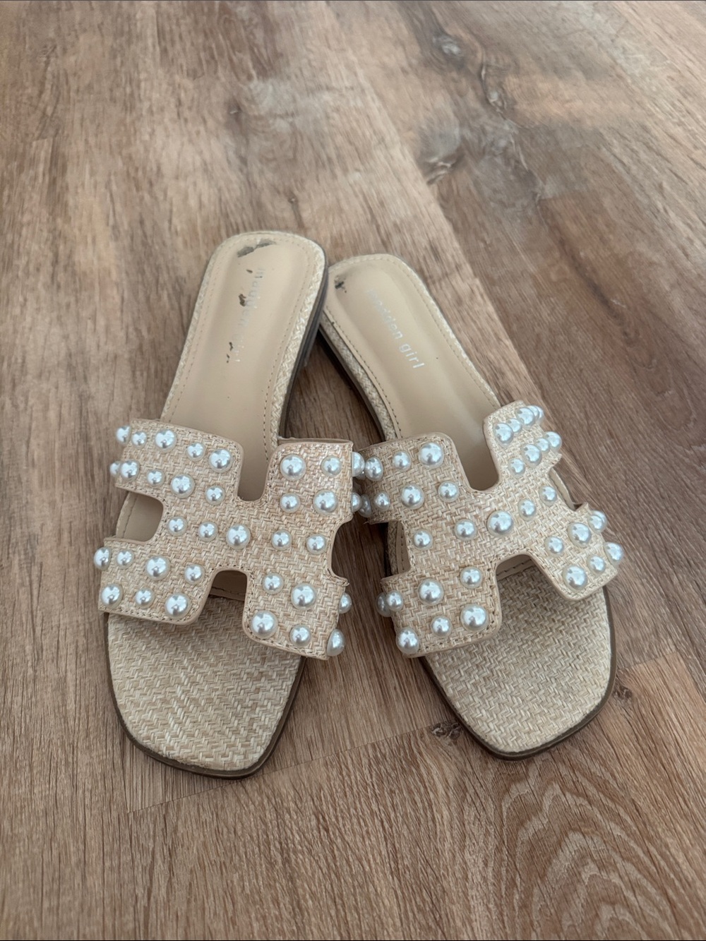 Madden Girl Pearl Embellished Sandals